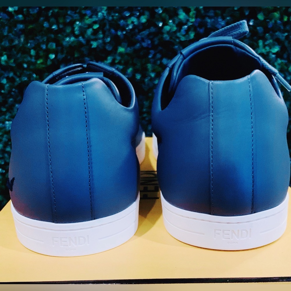 FENDI Butterfly Multicolor Bag Bugs Low-Top Storm Leather Sneakers UK12 US13 NEW - Picture 11 of 16